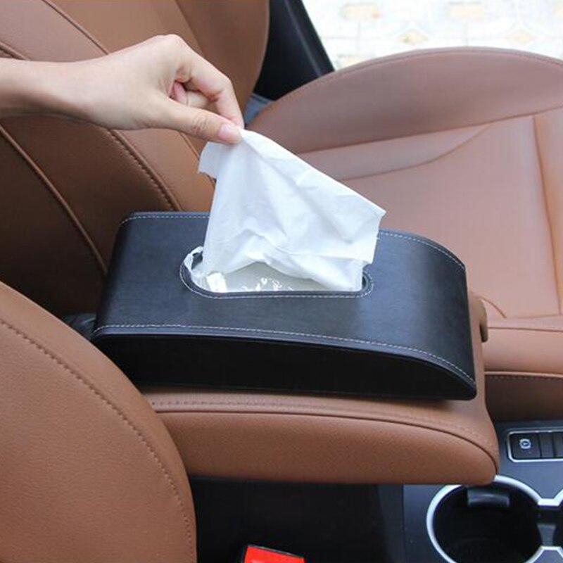 Car Interior Accessories Car Styling Stylish Leather Towel Box