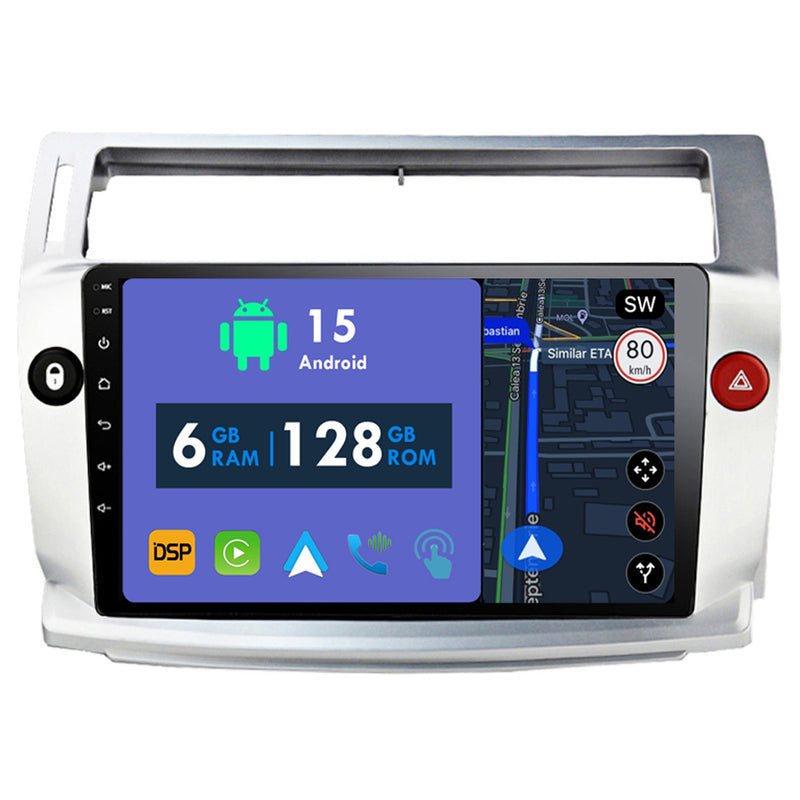 RoverOne Car Stereo Radio Bluetooth CarPlay GPS Navigation for Citroen C4 C-Triomphe C-Quatre 2004 - 2014