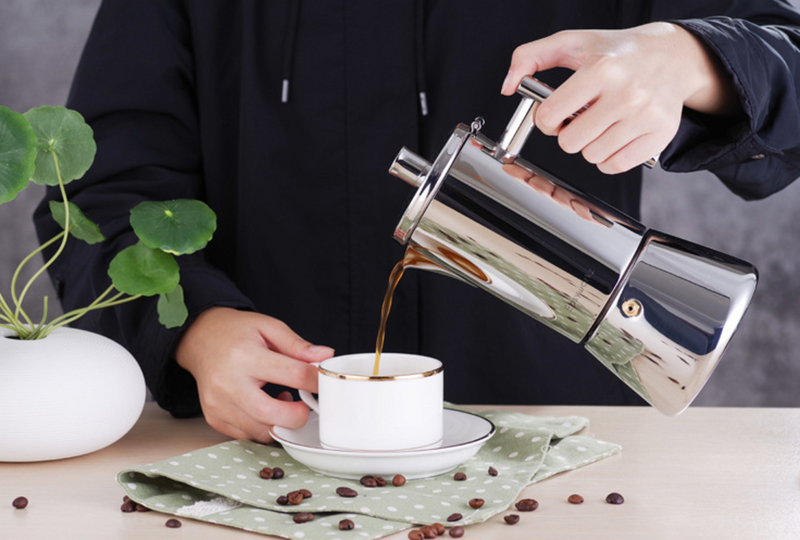 300ml Italian Style Coffee Maker Stainless Steel