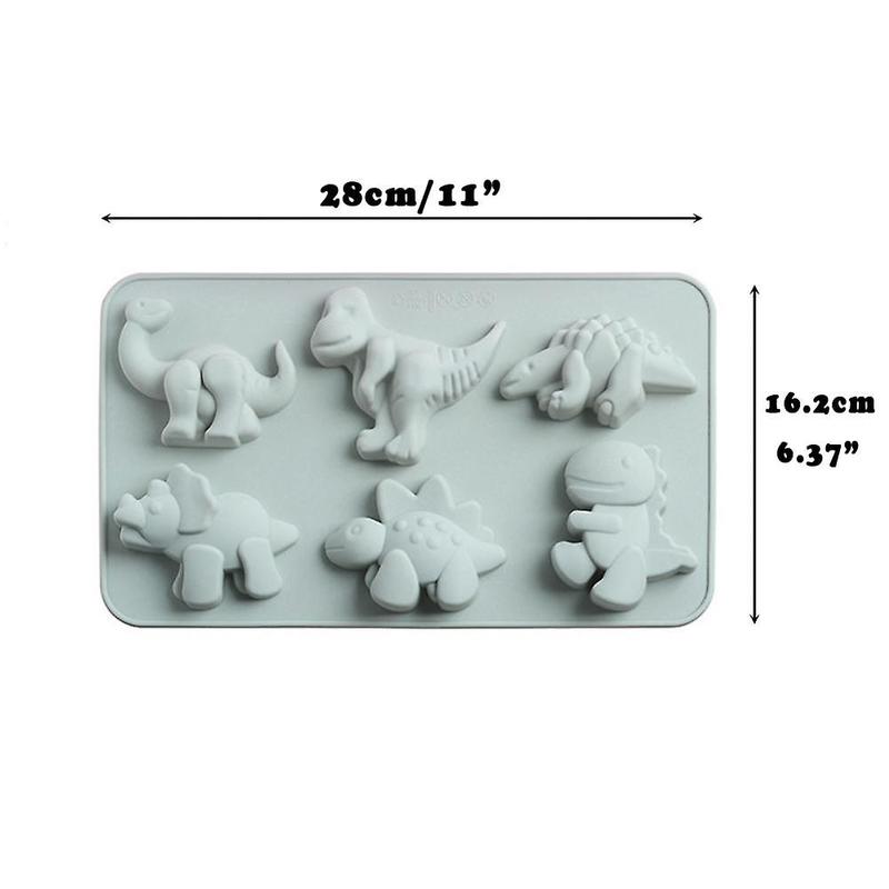 6 Holes Cute Dinosaur Silicone Soap Mold For Chocolate Cake