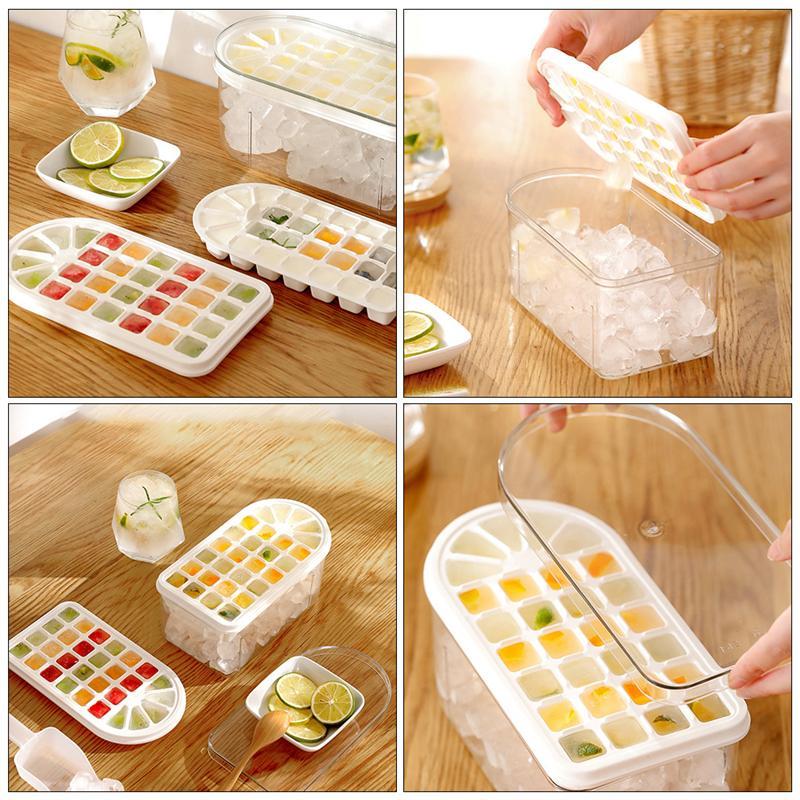 Ice cube tray with removable lid Kitchen utensil