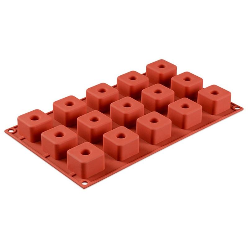 15 Hole Concave Cake Mold 3D Square Silicone Chocolate Mold Cream
