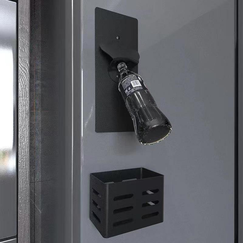 Wall Bottle Opener Beer Drink Bottle Glass Bottle Opener with Basket