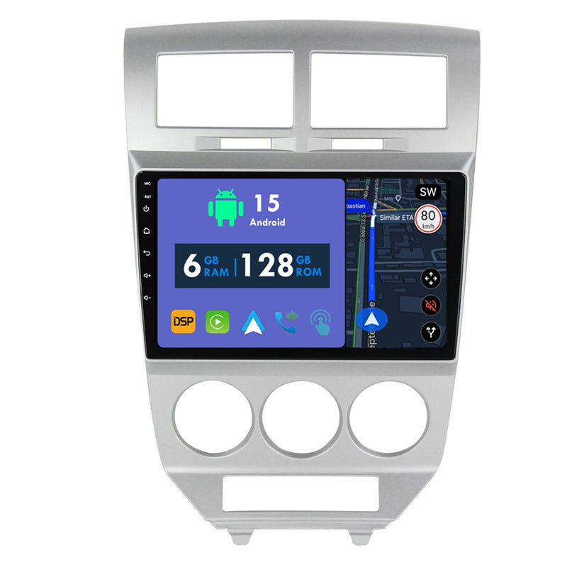 RoverOne Car Stereo Radio Bluetooth CarPlay GPS Navigation for Dodge Caliber 2007 - 2010