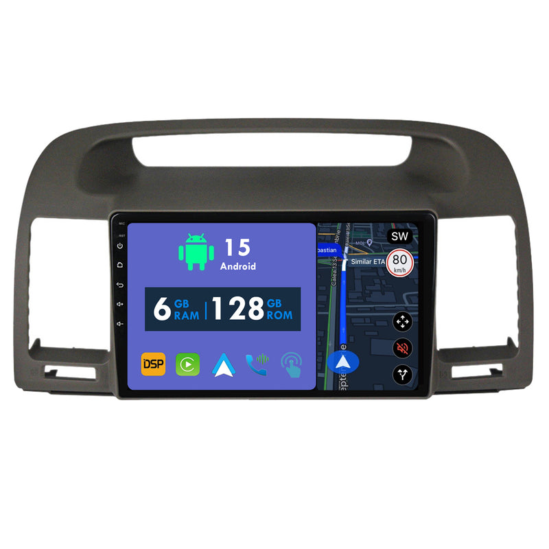 RoverOne Car Stereo Radio Bluetooth CarPlay GPS Navigation for Toyota Camry 5 XV 30 2001 - 2006