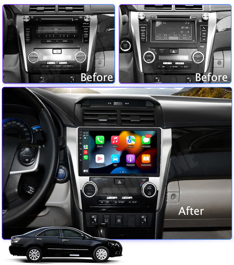 RoverOne Car Stereo Radio Bluetooth CarPlay GPS Navigation for Toyota Camry 7 XV 50 55 2011 - 2014