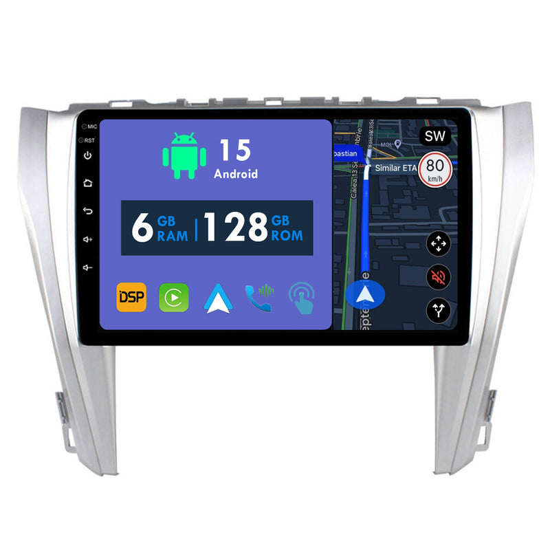 RoverOne Car Stereo Radio Bluetooth CarPlay GPS Navigation for Toyota Camry 7 XV 50 55 2014 - 2017