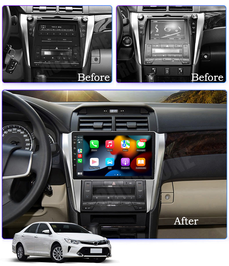 RoverOne Car Stereo Radio Bluetooth CarPlay GPS Navigation for Toyota Camry 7 XV 50 55 2014 - 2017