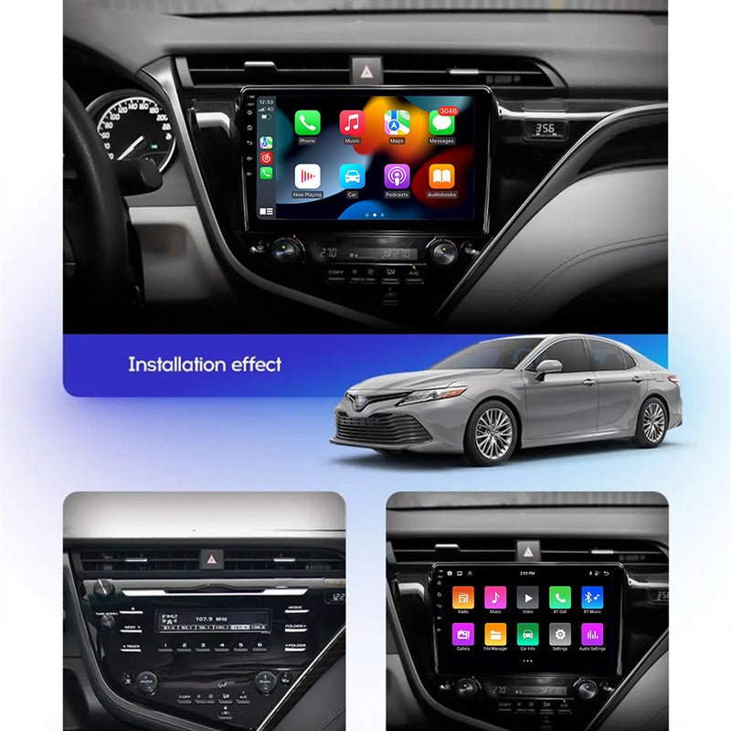 RoverOne Car Stereo Radio Bluetooth CarPlay GPS Navigation for Toyota Camry 8 XV 70 2017 - 2020