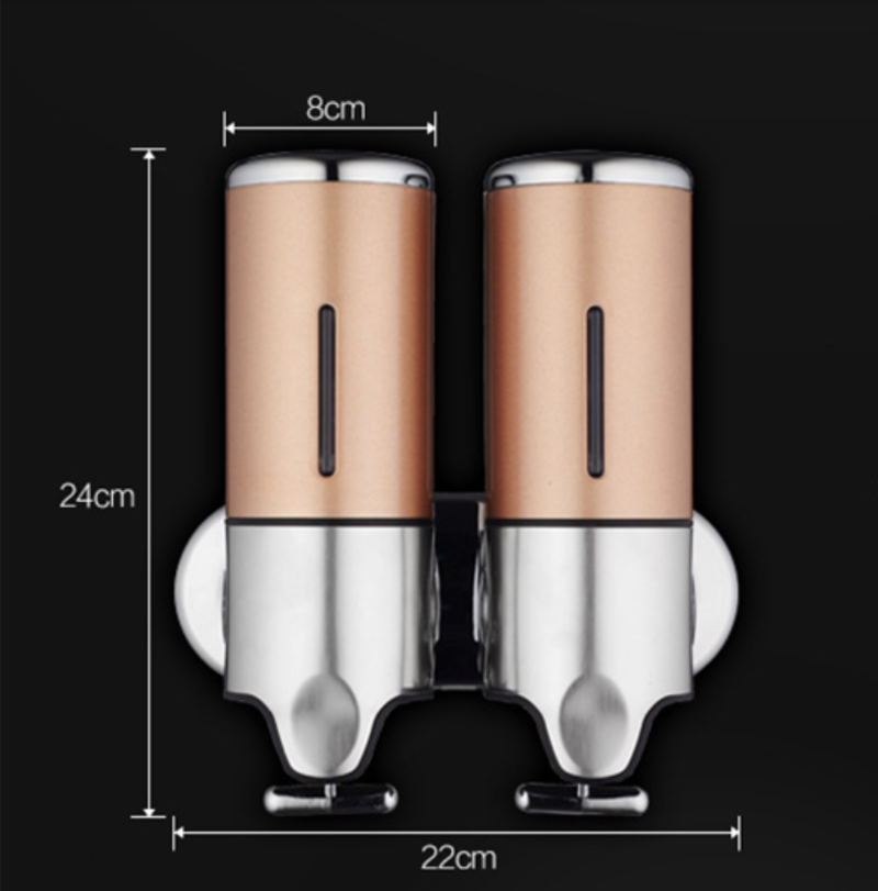 Double Soap Dispensers Stainless Steel Bottle