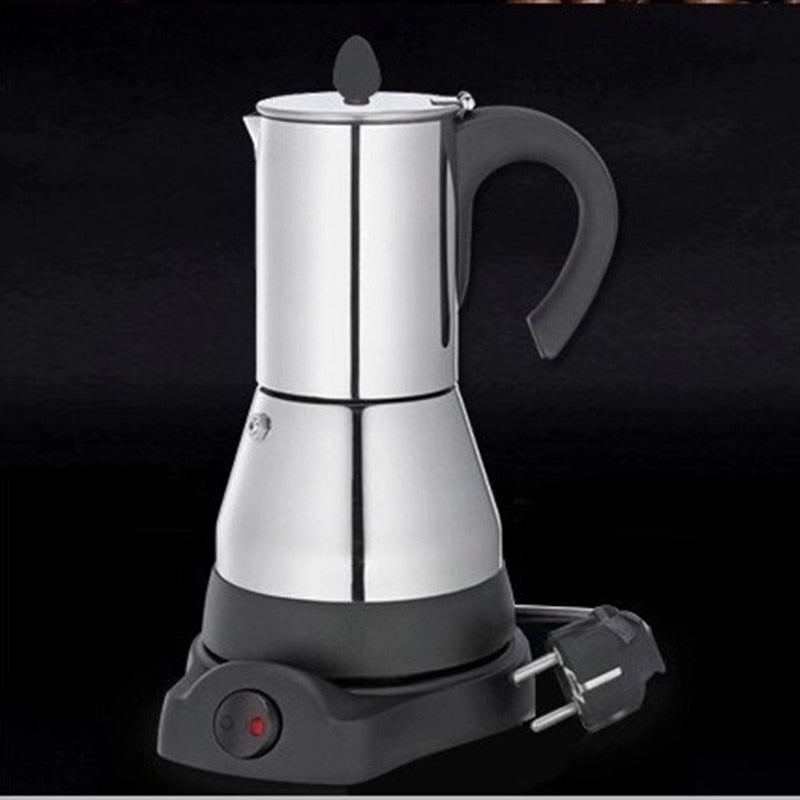 Stainless Steel Geyser Electric Coffee Maker 200 ML