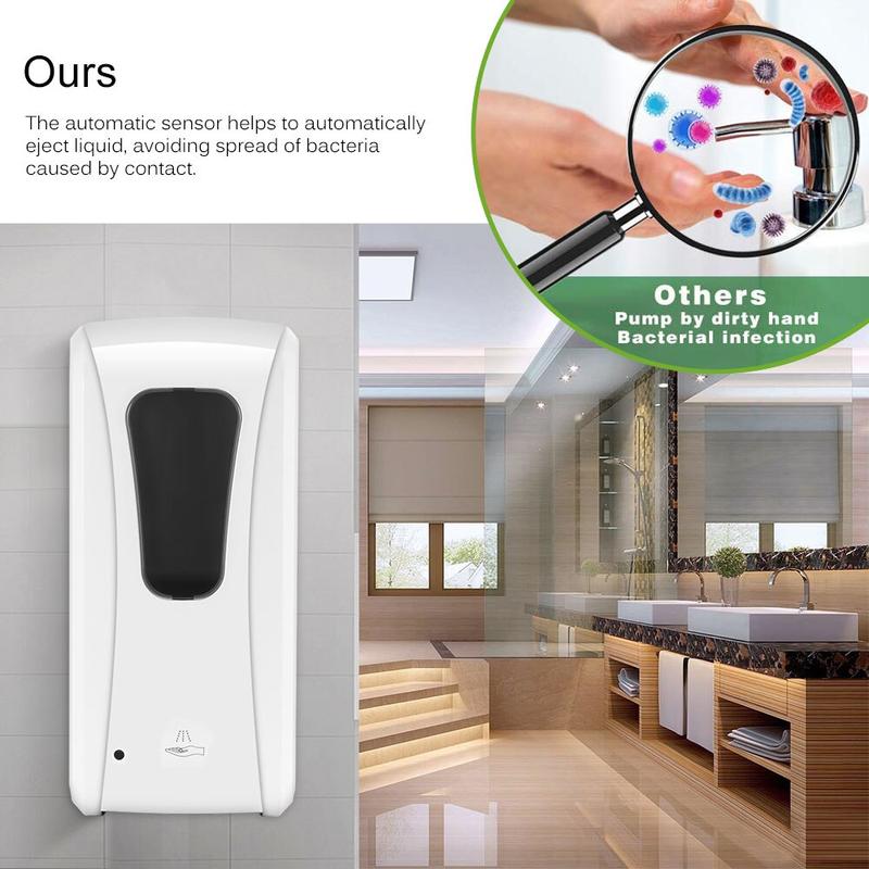 1000ml infrared sensor automatic wall soap dispenser
