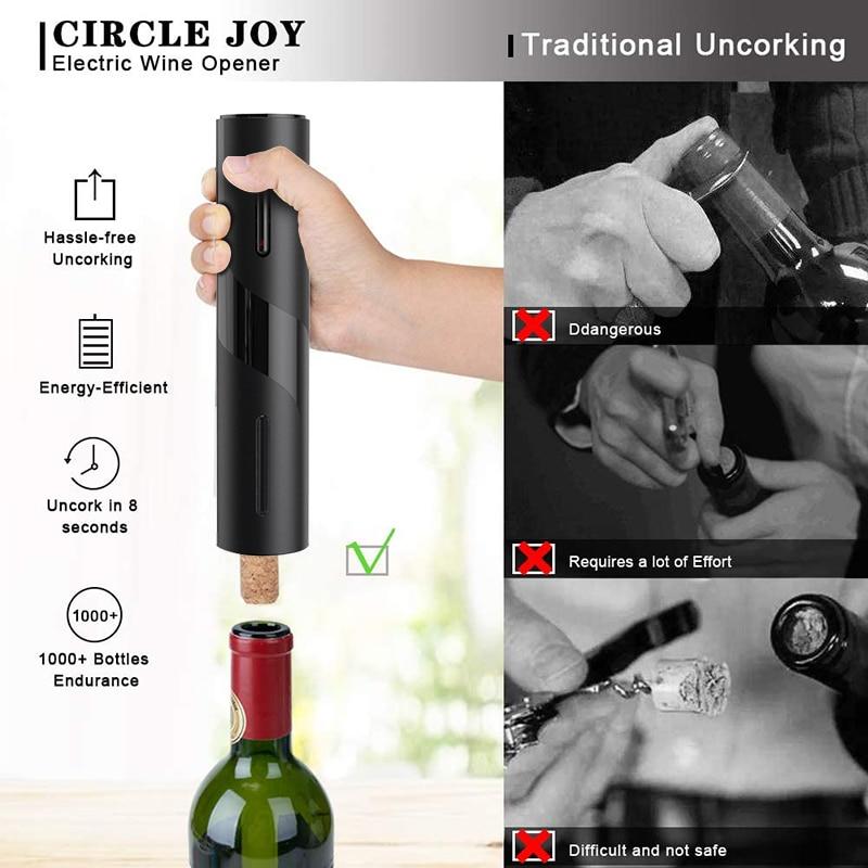 Electric Wine Opener, Rechargeable Automatic Wine Bottle Cork with USB