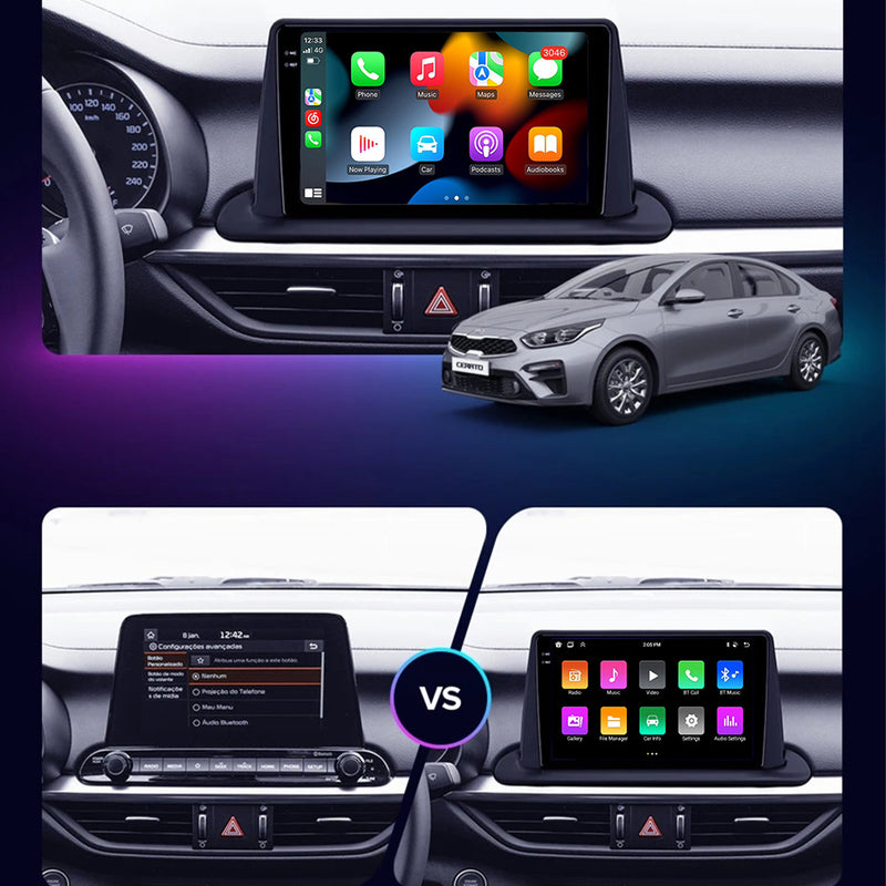 RoverOne Car Stereo Radio Bluetooth CarPlay GPS Navigation for Kia Cerato 4 IV 2018 - 2021