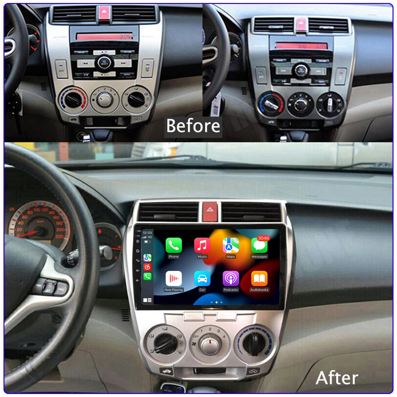 RoverOne Car Stereo Radio Bluetooth CarPlay GPS Navigation for Honda City 2008 - 2013