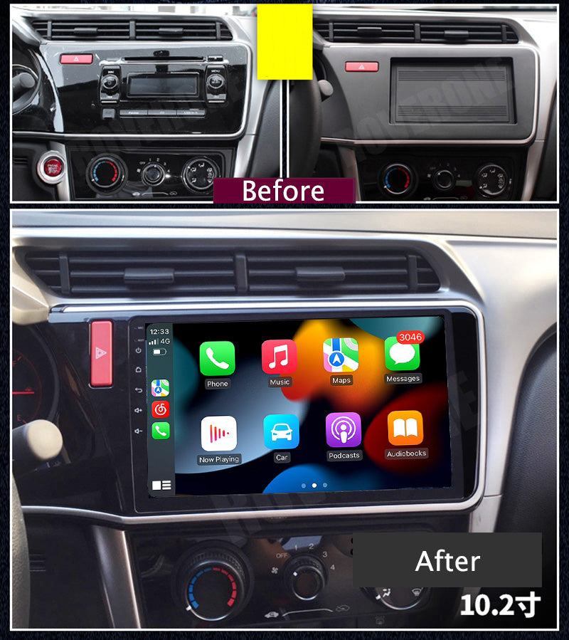 RoverOne Car Stereo Radio Bluetooth CarPlay GPS Navigation for Honda City 2014 - 2017