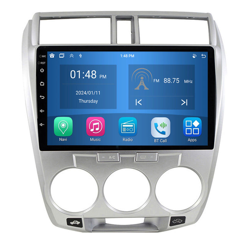RoverOne Car Stereo Radio Bluetooth CarPlay GPS Navigation for Honda City 2008 - 2013