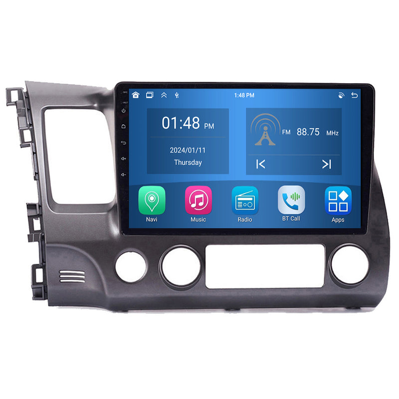 RoverOne Car Stereo Radio Bluetooth CarPlay GPS Navigation for Honda Civic 8 FK FN FD 2005 - 2012
