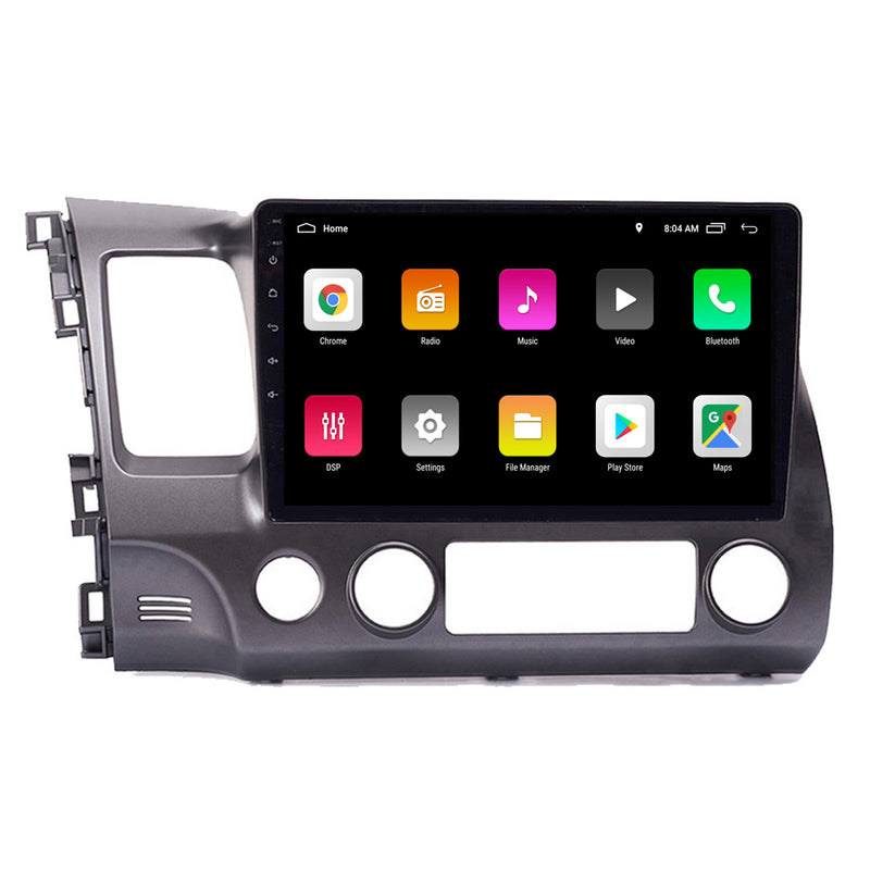 RoverOne Car Stereo Radio Bluetooth CarPlay GPS Navigation for Honda Civic 8 FK FN FD 2005 - 2012