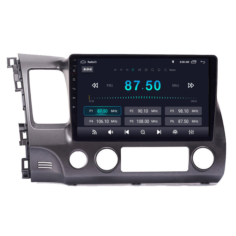 RoverOne Car Stereo Radio Bluetooth CarPlay GPS Navigation for Honda Civic 8 FK FN FD 2005 - 2012