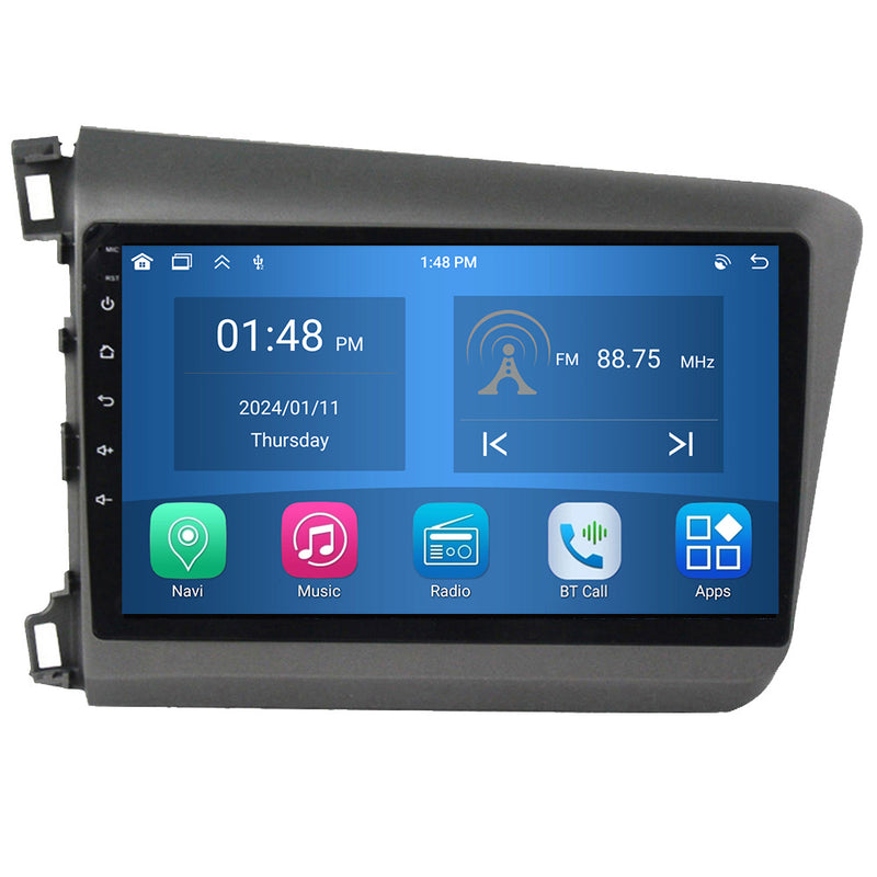 RoverOne Car Stereo Radio Bluetooth CarPlay GPS Navigation for Honda Civic 9 FB FK FD 2011 - 2015