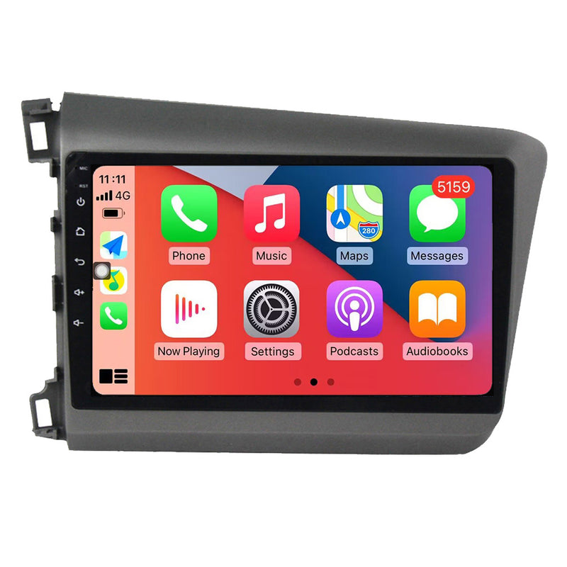 RoverOne Car Stereo Radio Bluetooth CarPlay GPS Navigation for Honda Civic 9 FB FK FD 2011 - 2015