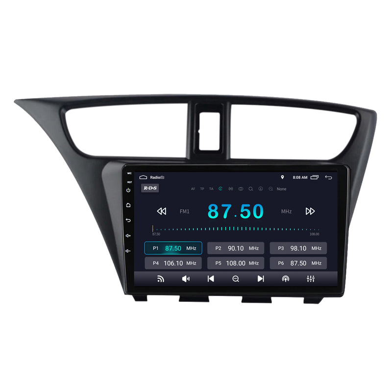 RoverOne Car Stereo Radio Bluetooth CarPlay GPS Navigation for Honda Civic Hatchback 2006 - 2012