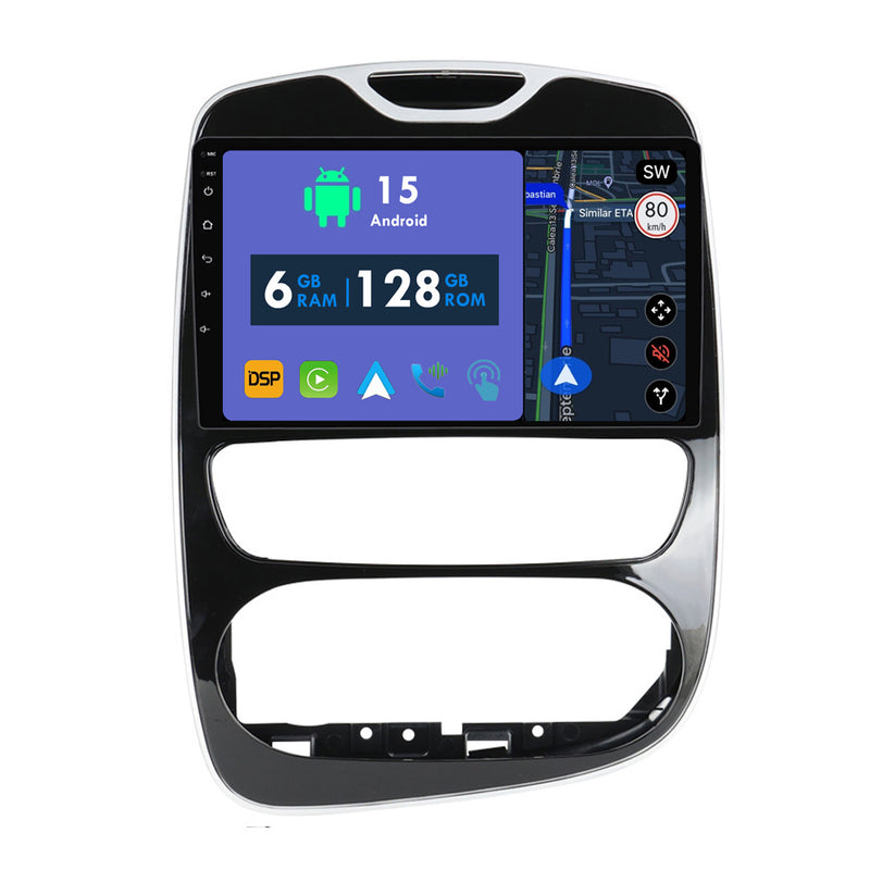 RoverOne Car Stereo Radio Bluetooth CarPlay GPS Navigation for Renault Clio 4 BH98 KH98 2012 - 2019