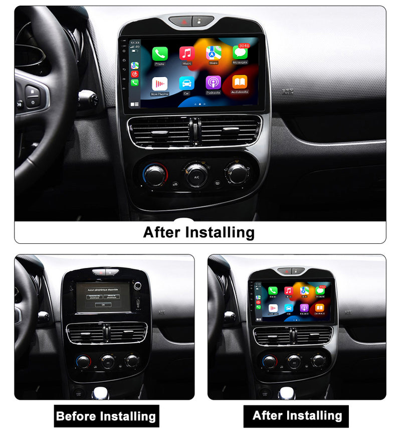 RoverOne Car Stereo Radio Bluetooth CarPlay GPS Navigation for Renault Clio 4 BH98 KH98 2012 - 2019