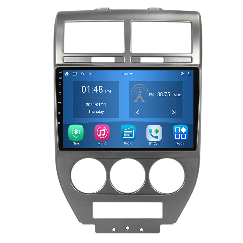 RoverOne Car Stereo Radio Bluetooth CarPlay GPS Navigation for Jeep Compass 1 MK 2006 - 2010
