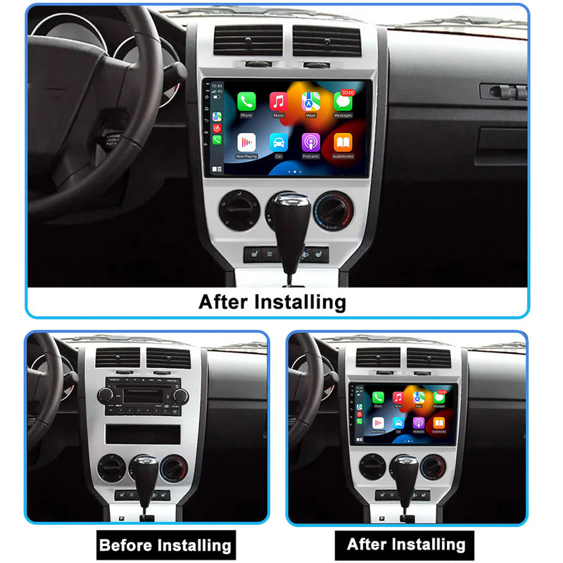 RoverOne Car Stereo Radio Bluetooth CarPlay GPS Navigation for Jeep Compass 1 MK 2006 - 2010