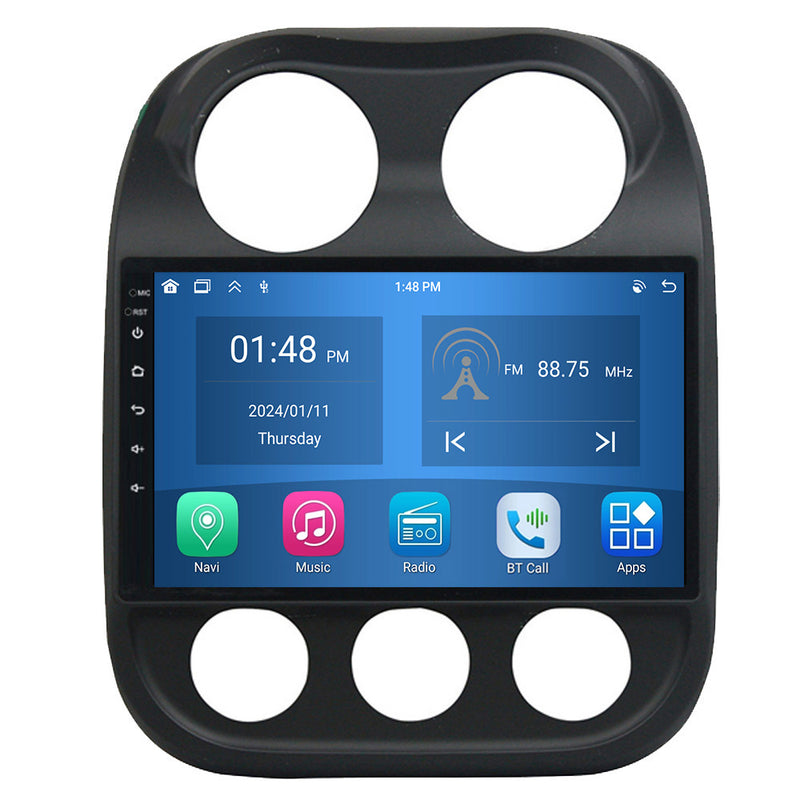 RoverOne Car Stereo Radio Bluetooth CarPlay GPS Navigation for Jeep Compass 1 MK 2009 - 2015