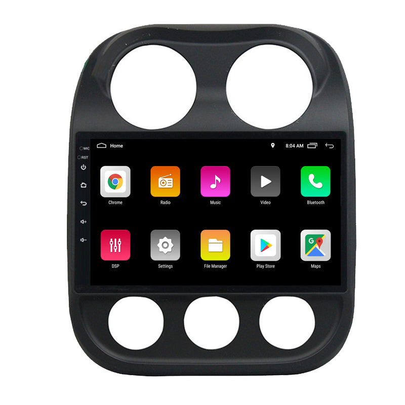 RoverOne Car Stereo Radio Bluetooth CarPlay GPS Navigation for Jeep Compass 1 MK 2009 - 2015