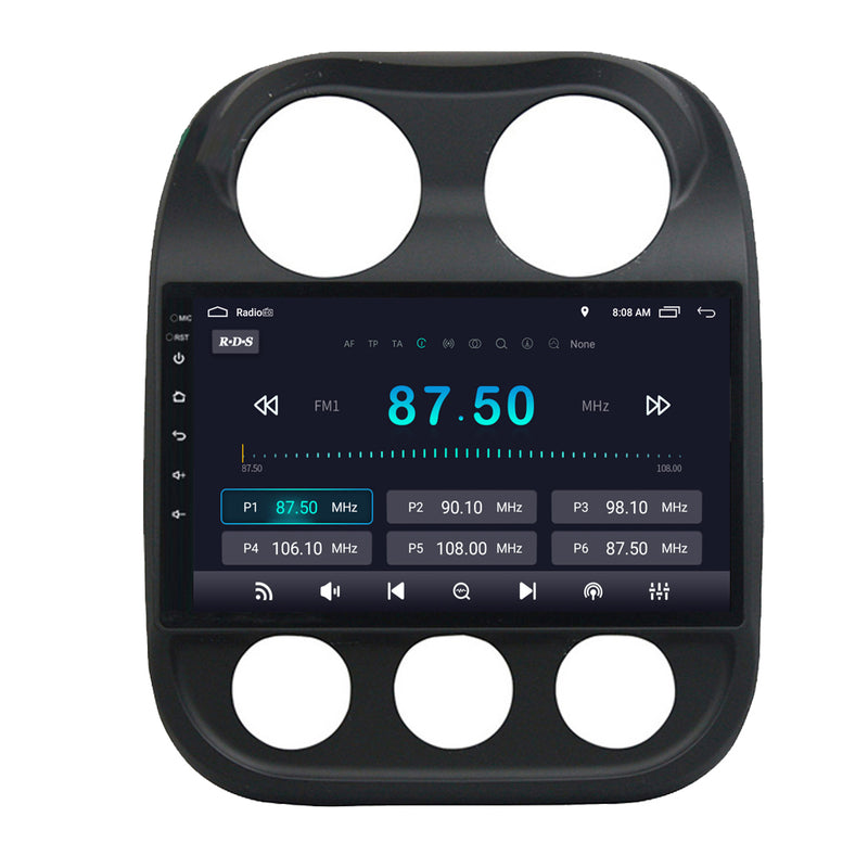 RoverOne Car Stereo Radio Bluetooth CarPlay GPS Navigation for Jeep Compass 1 MK 2009 - 2015