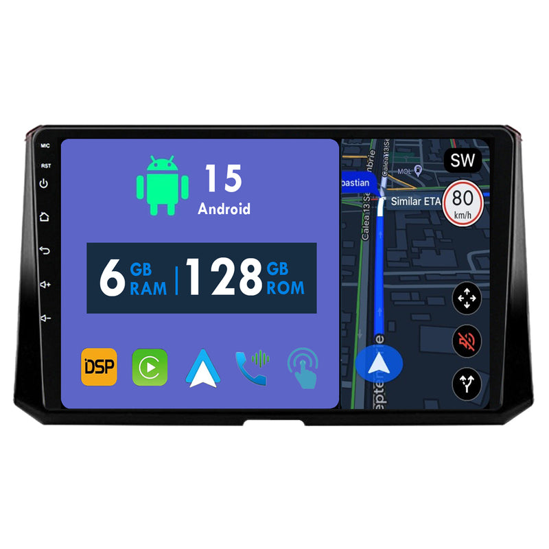 RoverOne Car Stereo Radio Bluetooth CarPlay GPS Navigation for Toyota Corolla 12 2018 - 2023