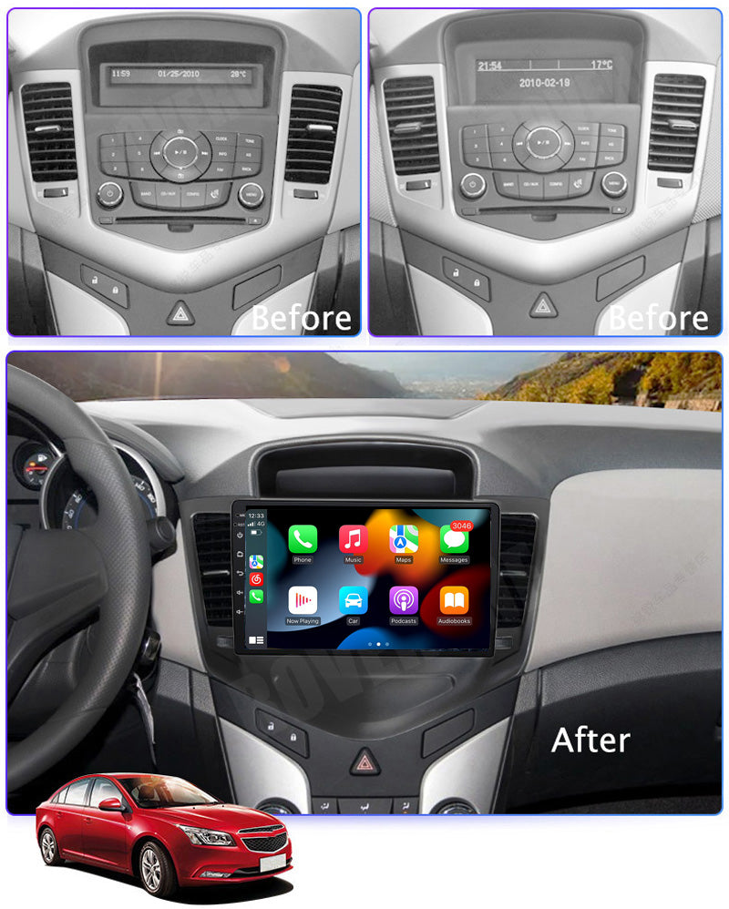 RoverOne Car Stereo Radio Bluetooth CarPlay GPS Navigation for Chevrolet Cruze J300 2008 - 2014