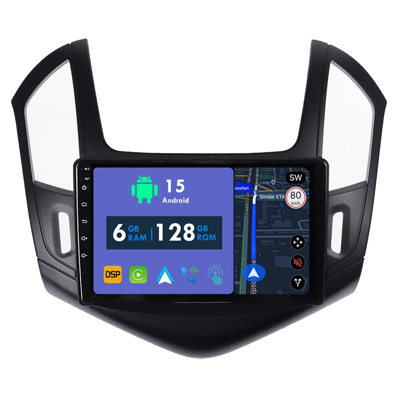 RoverOne Car Stereo Radio Bluetooth CarPlay GPS Navigation for Chevrolet Cruze J300 J308 2012 - 2015