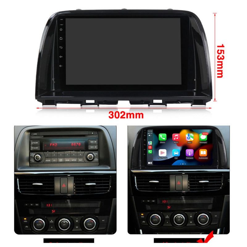RoverOne Car Stereo Radio Bluetooth CarPlay GPS Navigation for Mazda CX5 CX-5 CX 5 2012 - 2015