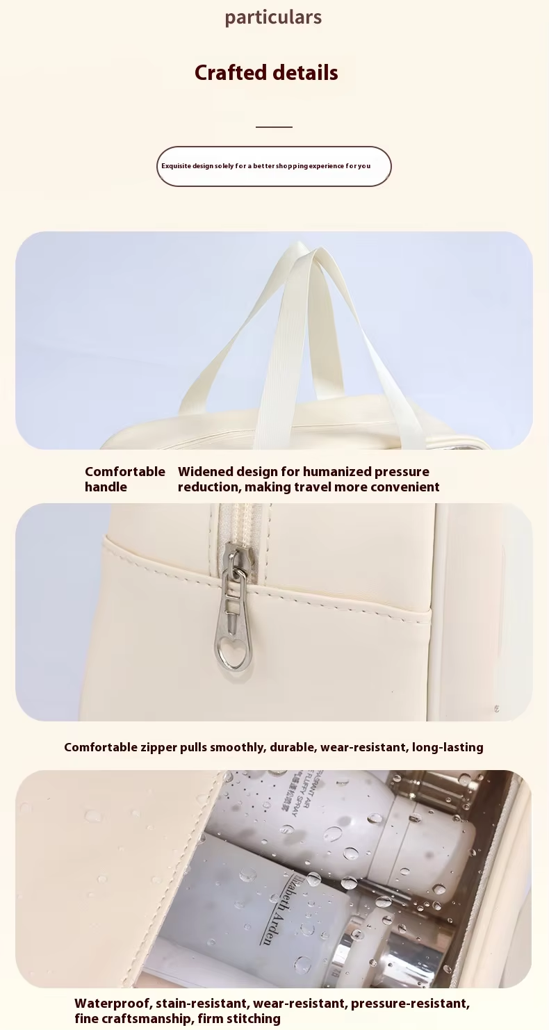 Quality Clear Waterproof PU PVC Toiletry Travel Organizer Bag Fashionable Letter Pattern Cosmetic Bag Cheap Stocks