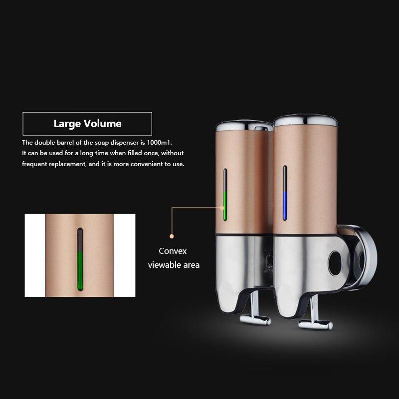 Double Soap Dispensers Stainless Steel Bottle