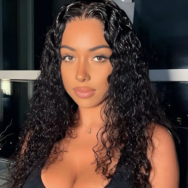 Waterwave Frontal Brazilian Human Hair Wig 20inch