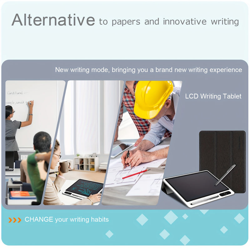 LCD Writing Tablet Notebook, Reusable Electronic Drawing Board with Protective Case, Paperless Doodle Pad for Writing, Painting, Creation & Work