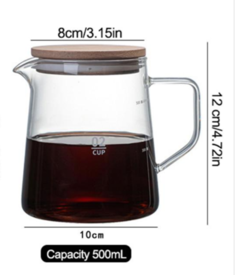 500ml Heatproof Glass Mug with Lid