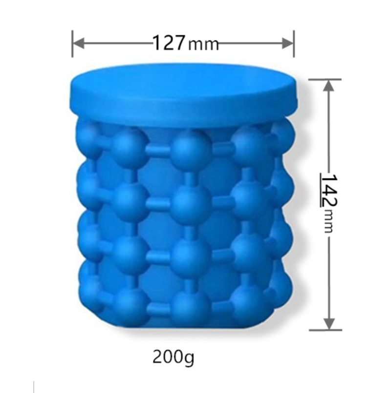 Silicone Ice Crusher Portable Ice Wine Crusher Bucket