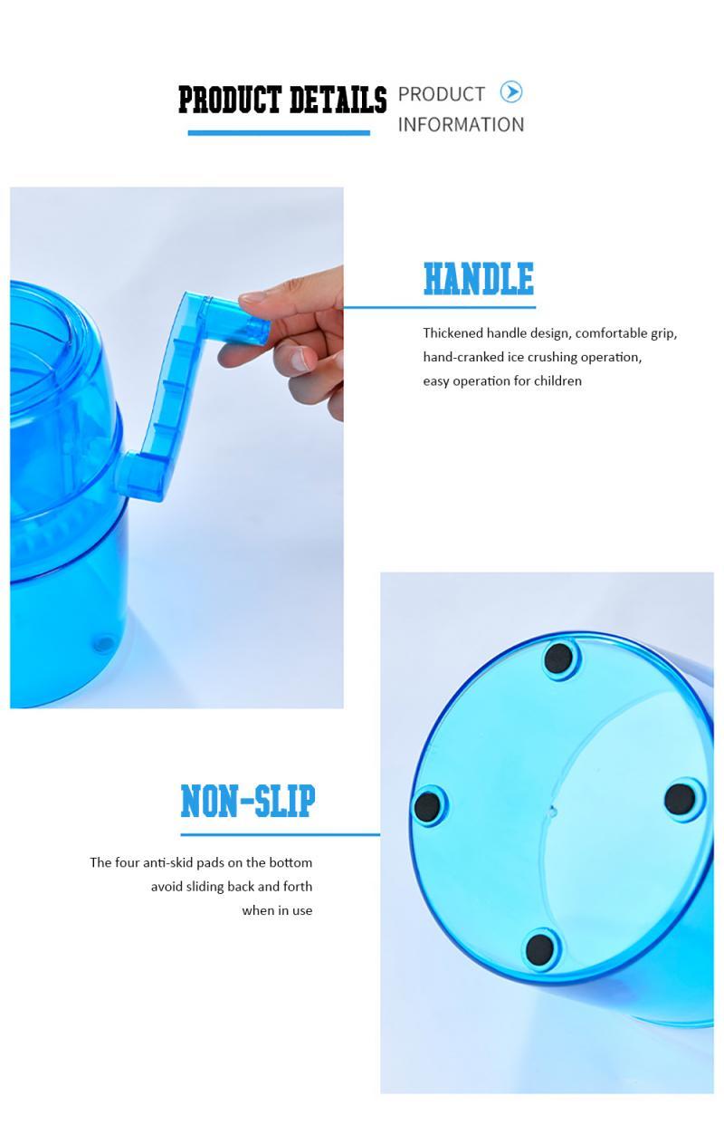 Mini Portable Kitchen Basket Hand Basket Smoothie Ice Crusher Transparent