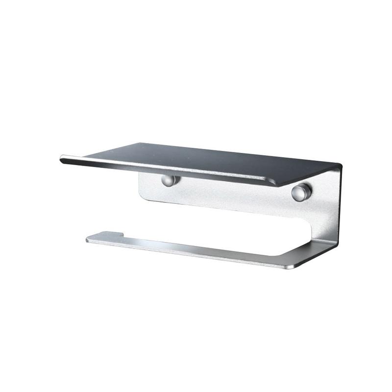 Aluminum Bible Roll Shelf Canvas Wall Storage Phone Holder for Bathroom