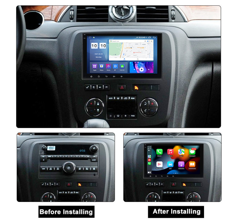 RoverOne Car Stereo Radio Bluetooth CarPlay GPS Navigation for Chevrolet Silverado Impala GMC Yukon Acadia Sierra