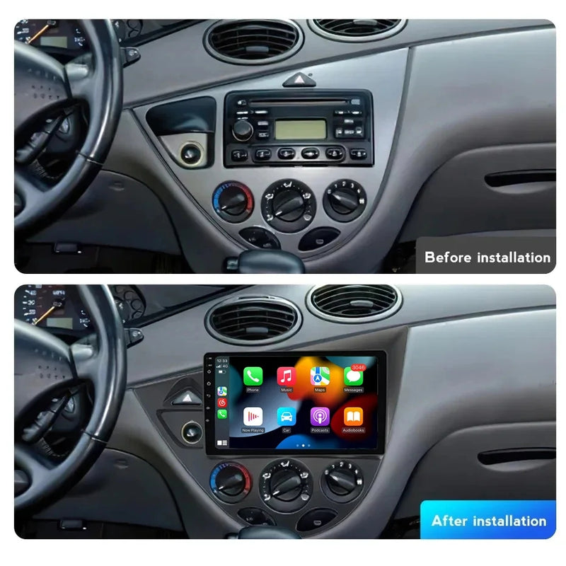 RoverOne Car Stereo Radio Bluetooth CarPlay GPS Navigation for Ford Fiesta 1995-2001 Focus MK1 1998-2004