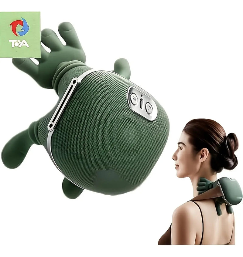 Hand-Shaped Neck and Shoulder Massager with Heat, 6-Finger Simulated Hand Massage, Cordless Deep Tissue Massager for Pain Relief