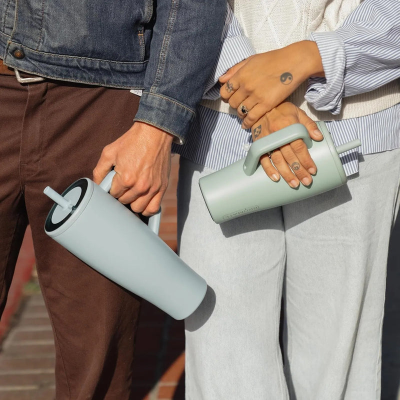 40oz Insulated Stainless Steel Tumbler with Handle, 100% Leakproof Travel Mug with Straw